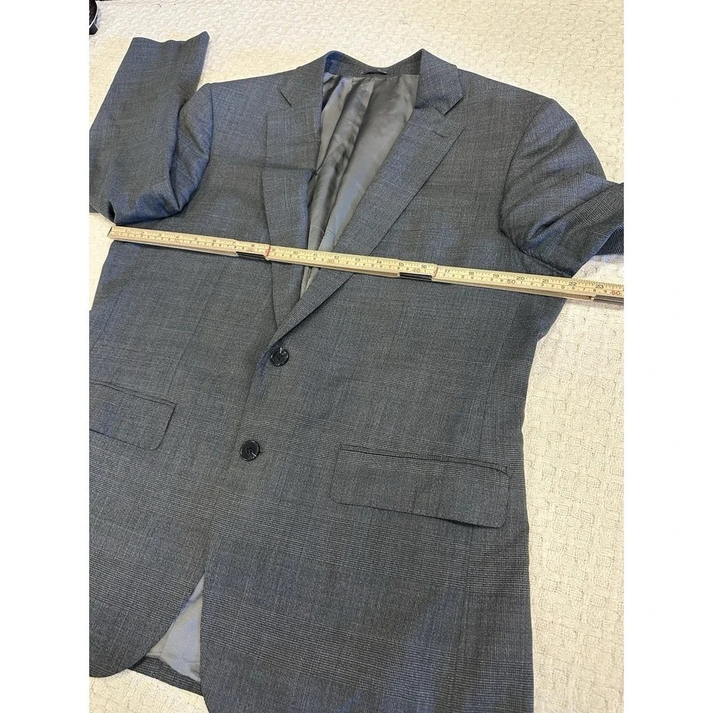 Ermenegildo Zegna StileLibero Sport Coat‎ 42R Gray Glen Plaid Wool Blazer